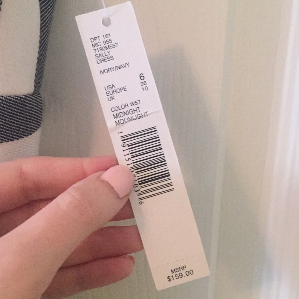 NWT Antonio Melani blue and white striped dress - Picture 5 of 6